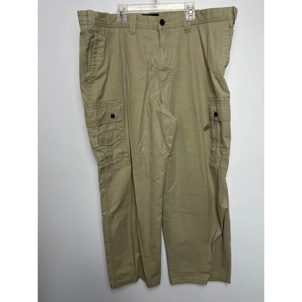 Eddie Bauer Mens Relaxed Fit‎ Cargo Pants Khaki 40x32 Classic Utility Workwear